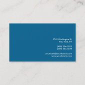 Trendy Dark Blue Attractive Business Card Visitenkarte (Rückseite)