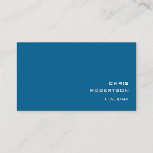 Trendy Dark Blue Attractive Business Card Visitenkarte (Vorderseite)