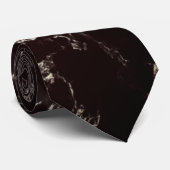 Trendy Dark Brown Marble Stone - Gentleman Krawatte (Gerollt)