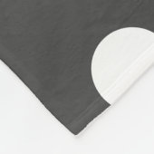 Trendy Dark Gray Polka Dots Pattern Fleecedecke (Ecke)