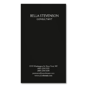 Trendy Dark Gray Schlicht Einfach Minimalistisch S Magnetische Visitenkarte