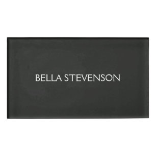 Trendy Dark Gray Schlicht Einfach Minimalistisch S Namenschild
