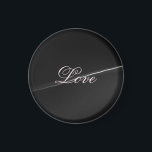 Trendy Dark Gray Wave Liebe Wedding Calligraphy Magnet<br><div class="desc">Sie können die Schriftart und Farben leicht ändern. Sie können auch Ihr Logo und das Hintergrundbild hinzufügen,  wie Sie möchten.</div>