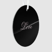 Trendy Dark Gray Wave Liebe Wedding Calligraphy Ornament (Vorderseite)