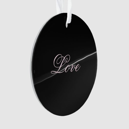 Trendy Dark Gray Wave Liebe Wedding Calligraphy Ornament (Vorderseite)