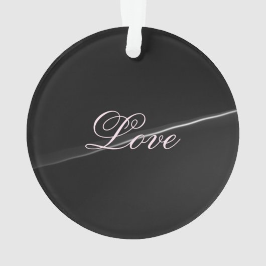 Trendy Dark Gray Wave Liebe Wedding Calligraphy Ornament (Rückseite)