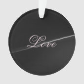Trendy Dark Gray Wave Liebe Wedding Calligraphy Ornament (Vorderseite)