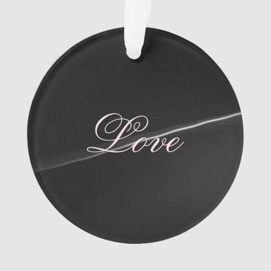 Trendy Dark Gray Wave Liebe Wedding Calligraphy Ornament (Vorderseite)