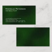 Trendy Dark Green Futuristic Modern Visitenkarte (Vorne/Hinten)
