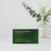 Trendy Dark Green Futuristic Modern Visitenkarte (Stehend Vorderseite)