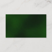Trendy Dark Green Futuristic Modern Visitenkarte (Rückseite)
