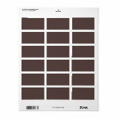 Trendy Dark Mocha Brown - Adressmarken Adressaufkleber (Vorne)
