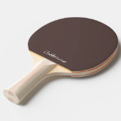 Trendy Dark Mocha Brown Custom Ping Pong Paddle Tischtennis Schläger (Vorderseite)
