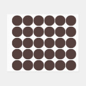 Trendy Dark Mocha Brown - Label Etiketten (Blatt)