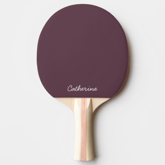Trendy Dark Plum Brown  Custom Ping Pong Paddle Tischtennis Schläger (Vorderseite)