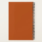 Trendy Dark Pumpkin Orange Modern Monogram Notizblock (Rückseite)