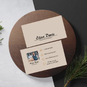 Trendy Dark Sand Business Card Visitenkarte
