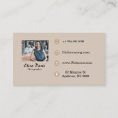 Trendy Dark Sand Business Card Visitenkarte (Vorderseite)