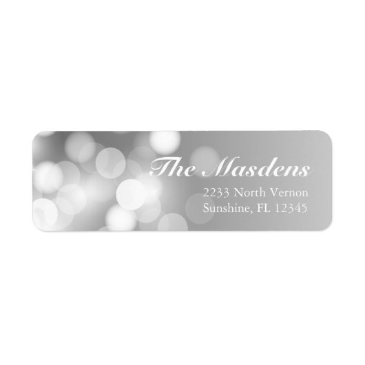 Trendy Dark Silver Funkelnd Bokeh Glitzer Abstrakt (Vorne)