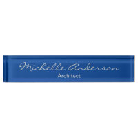 Trendy Deep Blue Script Architect Beruflich