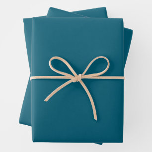 Trendy Deep Cyan - Wrapping Paper Sheets Set Geschenkpapier Set