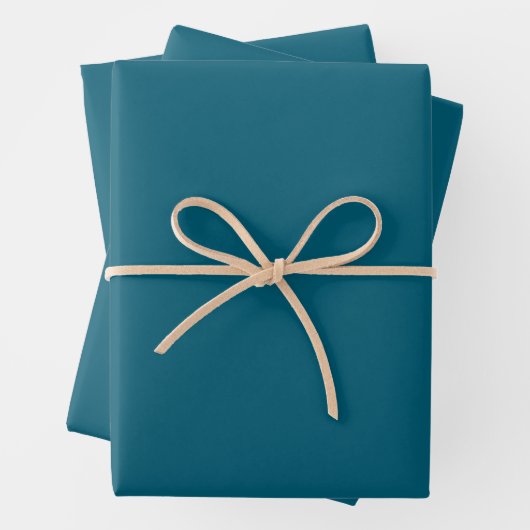 Trendy Deep Cyan - Wrapping Paper Sheets Set Geschenkpapier Set (Beispiel)