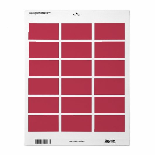 Trendy Deep Raspberry Red - Adressmarken Adressaufkleber (Vorne)