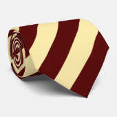 Trendy Deep Red and Bale Yellow Diagonal Stripes Krawatte (Gerollt)