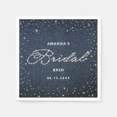 Trendy Denim Diamonds Elegantes Brautparty Custom Serviette (Vorderseite)