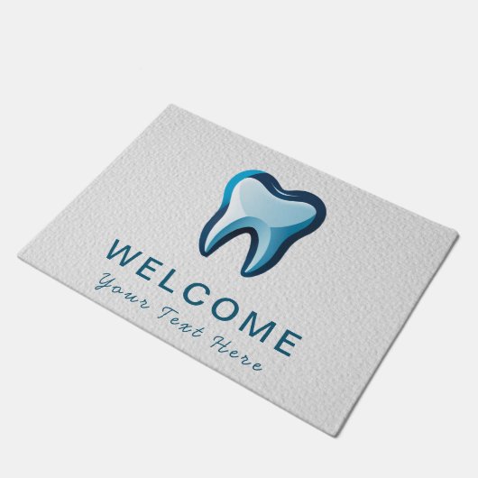 Trendy Dentist Beruflich Dental Blue Fußmatte (Schrägansicht)