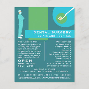 Trendy Dentist Design, Zahntechnik, Zahnarztwerbun Flyer