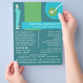 Trendy Dentist Design, Zahntechnik, Zahnarztwerbun Flyer (Hand)