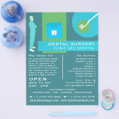 Trendy Dentist Design, Zahntechnik, Zahnarztwerbun Flyer (Einzeln)