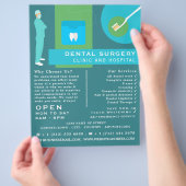 Trendy Dentist Design, Zahntechnik, Zahnarztwerbun Flyer (Hand)
