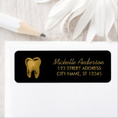 Trendy Dentist Office Black Gold Return Address (Insitu)
