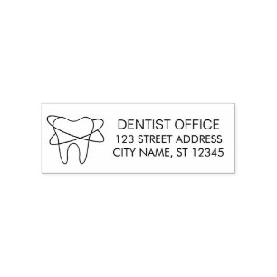 Trendy Dentist Office-Rücksendeadresse Permastempel