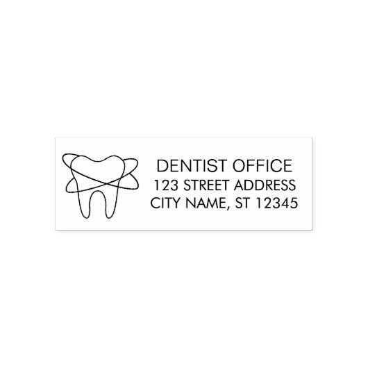 Trendy Dentist Office-Rücksendeadresse Permastempel (Design)