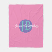 Trendy Design Personalisiere den Namen und das Mon Fleecedecke (Vorderseite)