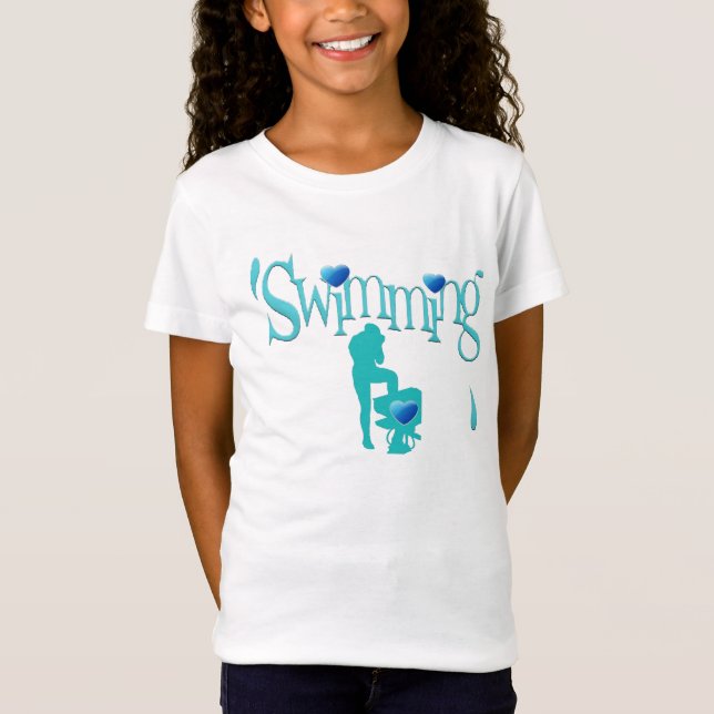 Trendy Design Swimming T - Shirt (Vorderseite)
