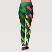 Trendy Diagonal Geometric - Leggings (Rückseite)