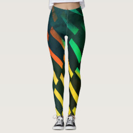 Trendy Diagonal Geometric - Leggings