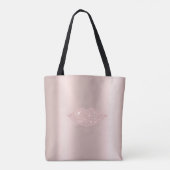 Trendy Diamonds Lips Rose Gold Glitzer Tropfen Tasche (Rückseite)