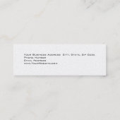 Trendy Different Slim Stilvoll modern Mini Visitenkarte (Rückseite)