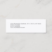 Trendy Different Slim Stilvoll modern Mini Visitenkarte (Rückseite)