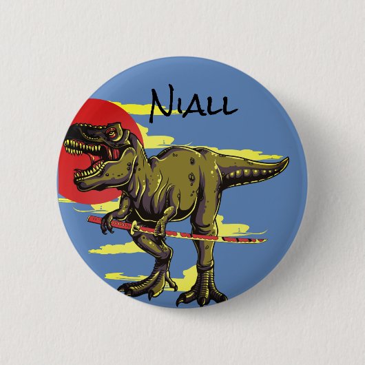 Trendy Dinosaur Button (Vorderseite)