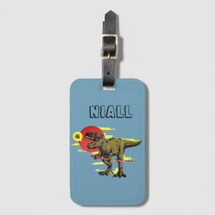 Trendy Dinosaur Personalisiert Gepäckanhänger