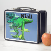 Trendy Dinosaur T Rex Personalisiert Metall Brotdose (Beispiel)