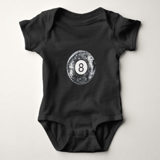 Trendy Disco 8 Ball Motif, Modern Style Baby Girl Strampler