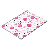 Trendy Disco Celebration Party Seamless Pattern Notizblock (Linke Seite)