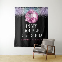 Trendy Disco Double Digits Era 10. Geburtstagspart Wandteppich